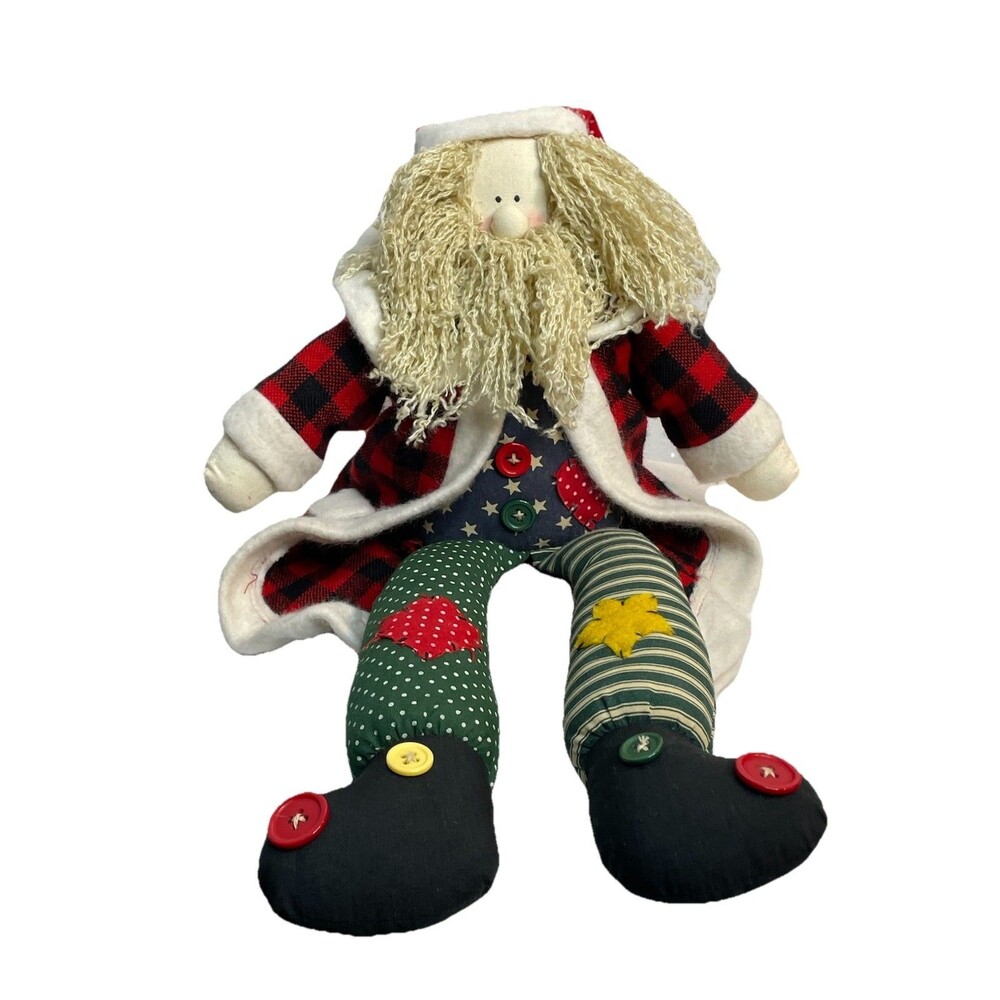 House Of Lloyd VTG Christmas Old Time Santa Figure Fabric 15”